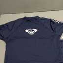 Roxy Womens Short Sleeve Rashguard  UPF 50+, Compression Fit, Surf, Hiking, Yoga, Quick-Dry (XX-Large, Mood Indigo)