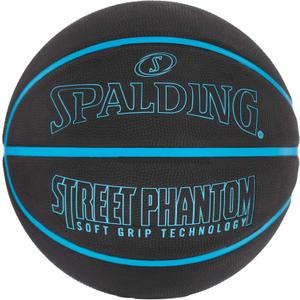 Spalding Outdoor Rubber Basketballs | Performance Rubber Cover Designed for Outdoor Play | Multiple Sizes & Colors (Size 7, 29.5", Street Phantom - Neon Blue/Black)