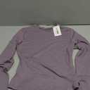 AYWA Women's 2 Piece Outfits Fold Over Flare Pants Long Sleeve Crew Neck T-shirt Fitted Pajama Sets (Coffee Grey)