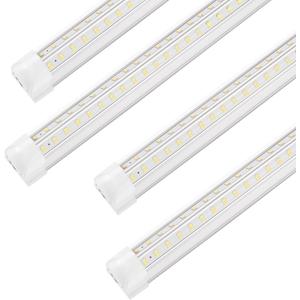 XLNYUUI Led Shop Lights, 4FT LED Light 50W 6500K 7000LM Daylight,Led Garage Light,Linkable Clear Cover Integrated V-Shape for Garage Warehouse Workbench Workshop(4-Pack)