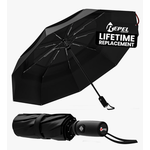Repel Umbrella – Engineered to Withstand 85MPH Winds – Chosen by Wirecutter 2025 as Strongest Travel Umbrella for Rain - Auto Open Close, Compact, <1lb, Durable & Waterproof Design