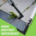 Crack Weeder Tool Set, Manual Stainless Steel Crevice Weeding Tool with Adjustable Handle for Moss & Weed Removal in Driveways, Patios, Pavers, Garden Cracks