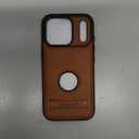 Casus Designed for iPhone 17 Pro Case Compatible with MagSafe Kickstand Vegan Leather Slim Classic Luxury Elegant Protective Cover with Tempered Glass Screen (2025) 6.3" - Brown