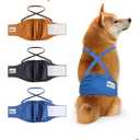 Idepet Belly Bands for Male Dogs with Suspender Detachable, 3 Pack Male Dog Belly Bands Washable Doggie Boy Diapers Reusable Male Pee Wraps for Small Medium Dog L