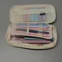 Four Candies 39 PCS Aesthetic School Supplies with Cute Pen Case, 12 Pastel Highlighters, 5 Black Ink Gel Pens, 6 Mechanical Pencils Set for Students Stationary College Essentials (Pink)