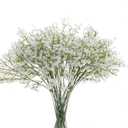12 Pack Real Touch Artificial Baby's Breath Flowers - 21" Bendable Stems for Wedding Bouquets, Home Centerpieces & Outdoor Decor (Waterproof, Dustproof, White)