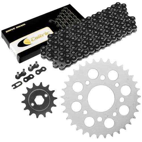 Caltric Black Drive Chain And Sprocket Kit Compatible with Honda Cmx250C Rebel 250 1985-2016