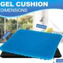 Gel Seat Cushion for Long Sitting - 20" x 20" x 1.8" (Extra ThickSoft) Gel Cushion for People Over 140 lbs, Pressure Relief Cushion for Office Chair, Egg Cushions for Wheelchair, Gel Pad for Car