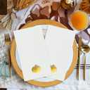 Horaldaily 100 Fall Disposable Paper Decorative Guest Napkins, Thanksgiving Autumn Harvest Gold Foil Pumpkin Hand Towel for Party Lunch Dinner Kitchen Bathroom
