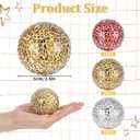 6 Pcs Decorative Balls for Bowls, 2.4 Inch Mosaic Sphere Balls Decorative, Mosaic Glass Orbs Centerpiece Balls Decoration for Vases Dining Table Home Living Room