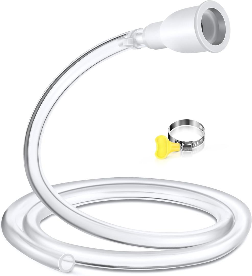 Frienda Faucet Hose Adapter for Sink & Large Humidifiers, 4.1FT PVC Tube with Adjustable Faucet Connector, Hose Clamp & Zip Tie, Portable Water Transfer Accessories for Sink, Bucket, Outdoor Cleaning