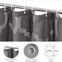 2 x Boho Farmhouse Shower Curtain Charcoal Grey 72x72 Inch Plush Texture Bathroom Decor Hotel-Grade Fabric Waterproof Reinforced Grommets