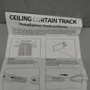 Ceiling Curtain Track, Curtain Track with Roller Hooks, 9ft - 12ft Ceiling Mounted Rail Set for Room Divider, White
