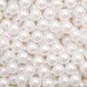 200PCS 14MM Pearls and Faux Spacer Beads for Jewelry Making, White Round Pearls for Crafts, Bracelet Necklace, DIY Bag Clothes, Vase Filler, Decorations