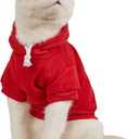 QWINEE Basic Dog Hoodie, Dog Warm Jacket, Cat Apparel, Dog Shirt, Dog Clothes for Puppy Kitten Small Dogs Cats Red S, (QWN02-210312126-S)