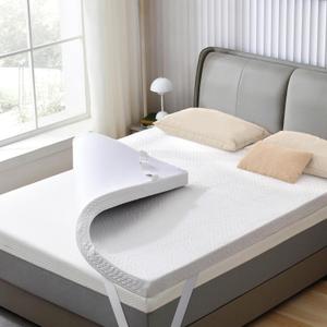 SINWEEK 2 Inch Gel Memory Foam Mattress Topper with Cooling Cover Ventilated Soft Mattress Pad, Bed Topper, CertiPUR-US Certified, Queen Size