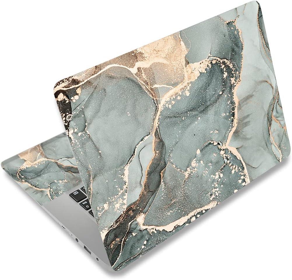 ArtSo Laptop Skin Sticker Decal, 12" 13" 13.3" 14" 15" 15.4" 15.6 inch Laptop Universal Netbook PC Notebook Vinyl Reusable Skin Sticker Cover Art Case Protector Personalized,Green Marble