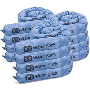 PIG Super Absorbent Sock for Water - 12 Pack - 3" x 48" - Absorbs Up to 1.75 Gallons per Sock - PM50636, Blue