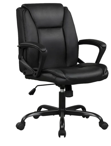 BestOffice Ergonomic Office Chair, Lumbar Support, Adjustable Height with Armrests for Adults(Black)