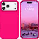 BENTOBEN for iPhone 17 Pro Max Case, Liquid Silicone Anti-Slip Microfiber Lining 17 ProMax Phone Case, Slim Soft Gel Rubber Anti-Scratch Shockproof Cover for iPhone 17 Pro Max 6.9" 2025, Hot Pink