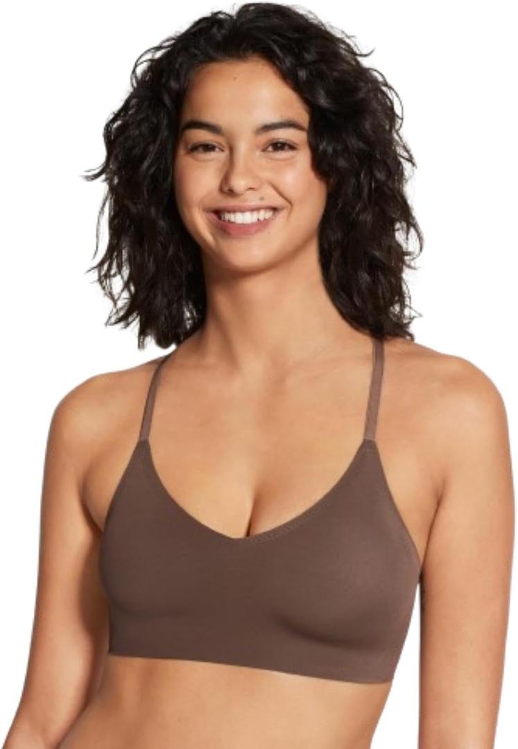 True & Co Women's Lace Racerback Adjustable Strap Bralette (Medium)
