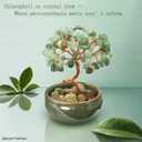 Green Aventurine Crystal Tree,Harmony Office Desk Home Decor,Vitality Gift with Copper Wire in Ceramic Base