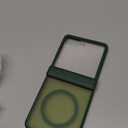 for Samsung Galaxy Z Flip 7 case with Hinge Protector, Slim Thin Compatible with MagSafe, Front Screen Protector, Translucent Rugged Shockproof Protective Phone Case for Galaxy Z Flip 7, Green