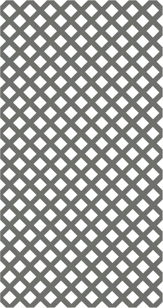 4 ft. x 8 ft. Nantucket Gray Garden Vinyl Lattice