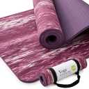 UMINEUX Extra Thick Yoga Mat, 2/5 Inch (10MM), Natural Rubber and TPE Non Slip Yoga Mats with Strap for Women Men, Eco Friendly Exercise Mat for Yoga, Pilates and Home Workout