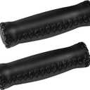 SOLODRIVE Bike Handlebar Grips, Vinyl Leather Grips, Hand-Stitched for Beach Cruiser Bike, Fits Most 22.2mm (7/8") Bicycle Handlebar, 125mm