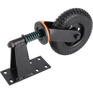 Fence Gate Wheel, Gate Auxiliary Wheel, Wide Application, Carbon Steel and Rubber, 600 Pound Load Capacity for Farm (Black)