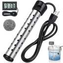 2000W Immersion Water Heater 304 Stainless Steel, Portable Water Heater with LCD Thermomete Heats up Quickly in Minutes for Buckets, Inflatable Pools and Tubs