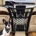 Dog Barrier for SUV- Universal Mesh Pet Divider Storage Net & Pet Barrier Between Seats, Easy Install, Car Divider for Driving Safely with Children & Pets