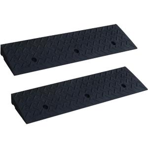 Curb Ramps for Sidewalks 3.5" Rise Rubber Curb Ramps Threshold Ramp for Driveway Shed Ramp for Riding Mower Garage Ramp Door Threshold Ramp for Wheelchair 7000lbs Capacity