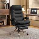 High Back Executive Desk Chair Comfortable Office Chair with Footrest Swivel Computer Gaming Chair