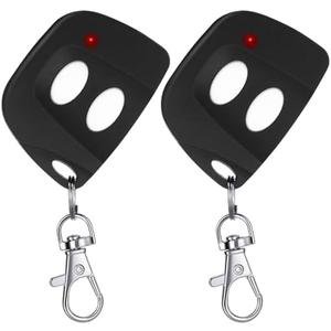 Kingdder 2 Pcs 8 Dip Switch Garage Door Remote Two Button Garage Remote Compatible with Linear Delta 3 (DT DTA DTD DTC DNT00002A) Opener 310mhz, Control 2 Different Doors Simultaneously