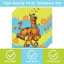 40PACK Scooby Party Supplies include 20 plates, 20 napkins for the Scooby birthday party decoration