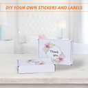 HORLIMER 8x5.5x1.6 inches Shipping Boxes Set of 25, White Corrugated Cardboard Box Literature Mailer, 25 Stickers Included
