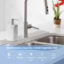 Stone Faucet Mat for Kitchen Sink- 15.6''x 3.9''Diatomite Fast-Drying Faucet Mat, Super Water Absorbing Stone Tray for Sink,Faucet Splash Guard for Bathroom Counter (Gray)