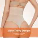SIMIYA Thong Shapewear Tummy Control for Women High Waist Stay-Put Body Shaper Girdle Compression Stomach Shapewear Thong L