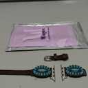 Minyee Leather Band Compatible with Apple Watch Band Women 42/46/38/40/41/44/45/49mm, Western Boho Turquoise Vintage Retro Designer Slim Thin Strap for iWatch Series 11 10 9 SE 8 7 6 5 4 3 2 1 Ultra