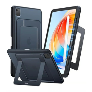 TORRAS for iPad Air 13 inch Case (M3 2025/ M2 2024), Ultra Stable Stand, Multiple Adjustable Viewing Angles, Slim Protective Kickstand with Pencil Holder, Black