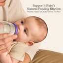 Lansinoh Anti-Colic Baby Bottles, BPA-Free Plastic, 5 Ounces, 3 Count, Slow Flow Nipples (Size S), Breastfeeding Bottle with NaturalWave Design