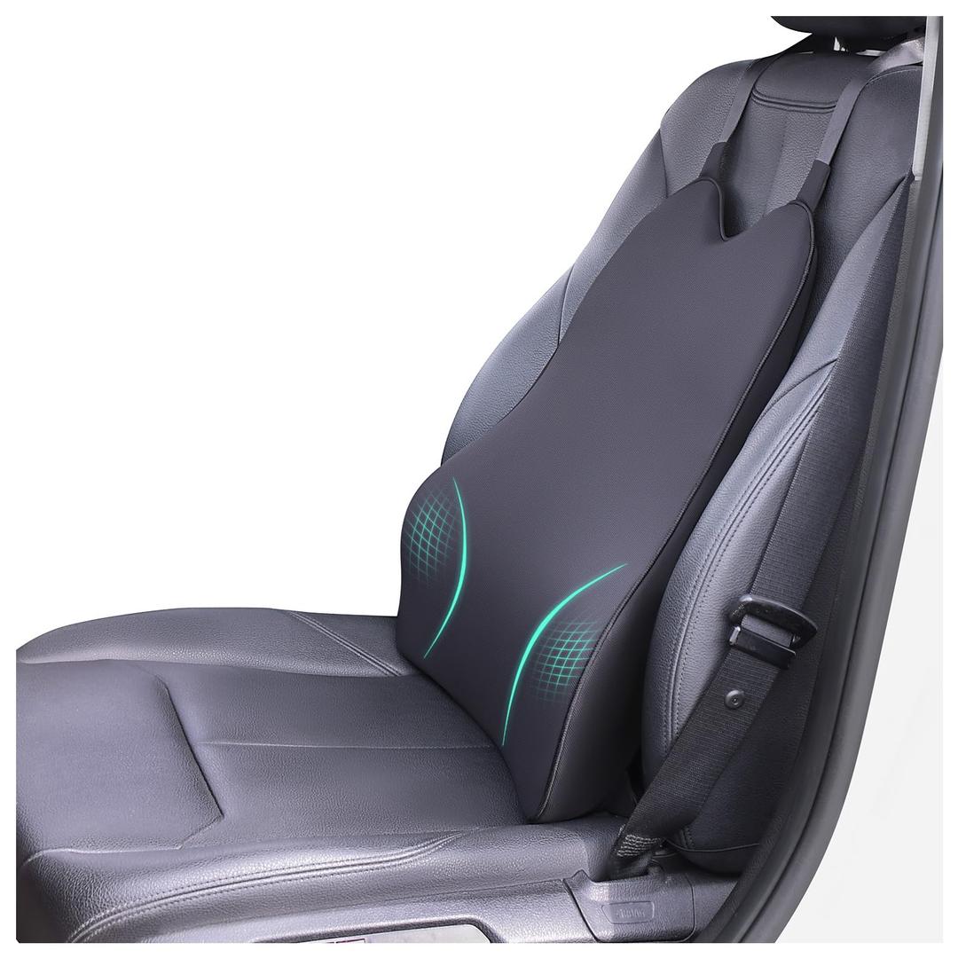 Lumbar Support Pillow for Car - 20.9 Inch Extended Car Back Support Relieves Full Back Discomfort on Long Rides, Rebuilds Support for Older Vehicles, Fits Mid-to-Large Sedans, SUVs & Trucks