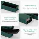 12-Pack Drawer Style Jewelry Gift Boxes with Sponge Insert, 8.7"x1.8"x1.2" Necklace & Bracelet Display Box for Presentation, Cardboard Storage Organizer for Pendant, Ring, Earring - Green