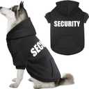 Dog Sweaters for Large Dogs Security Dog Hoodie Pet Sweater Soft Brushed Fleece Pet Clothes Hoodie Sweatshirt with Pocket(XXL)