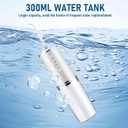 Electric Water Flosser Cordless for Teeth 3 Modes 4 Jet Tips Cleaning and Flossing Water Dental Portable Floss Irrigator Oral Water Flossed Rechargeable Tonsil Stone Travel Adults Birthday Gift