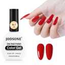 4 x JODSONE 16.5ml Gel Nail Polish Red Gel Polish Manicure LED UV Soak Off Curing for Home Salon Nail Art DIY Lady Red Polish
