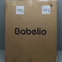 Babelio Baby Gate for Doorways and Stairs, 26-31" Pet Gate with Wide Walk Thru Door and Lock Indicator, No Drill Pressure Mounted Safety Gate with Double Lock and Self-Closing, White