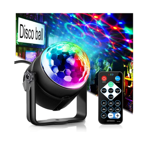 Party Disco Ball Dj Dance Lights Disco Strobe Rave Sound Activated Projector Effect Stage Light Remote Control for Birthday Xmas Wedding Bar Kids Christmas Glow Party